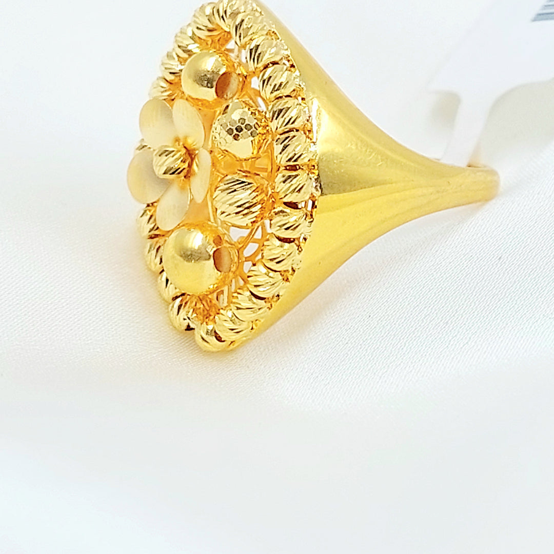 21K خاتم وردة اكسترا-مجوهرات الشيخ سعيد-Saeed Jewelry 