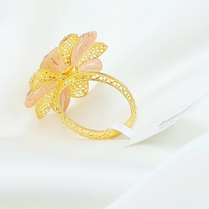 21K خاتم وردة اكسترا-مجوهرات الشيخ سعيد-Saeed Jewelry 