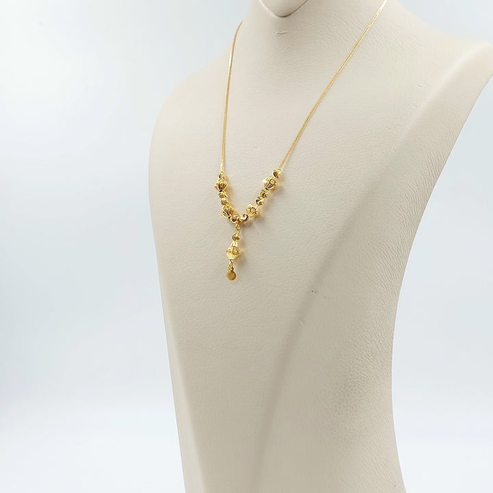 21K عقد مسبحة طابات-مجوهرات الشيخ سعيد-Saeed Jewelry 