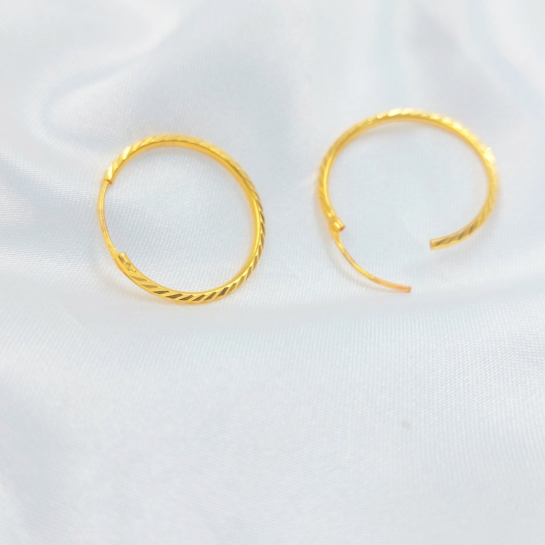 21K حلق ذبلة-مجوهرات الشيخ سعيد-Saeed Jewelry 