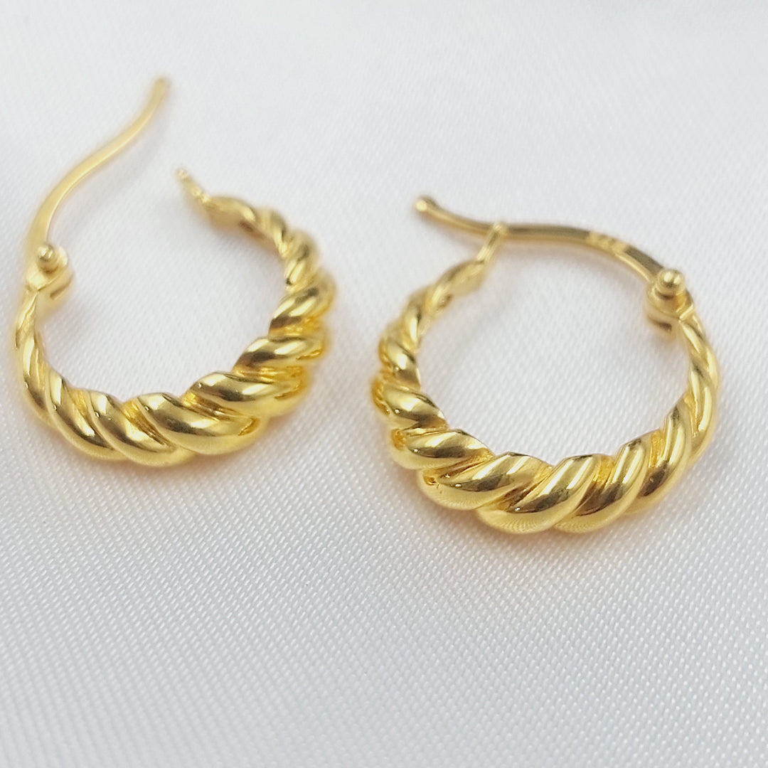 21K حلق ذبلة اكسترا-مجوهرات الشيخ سعيد-Saeed Jewelry 