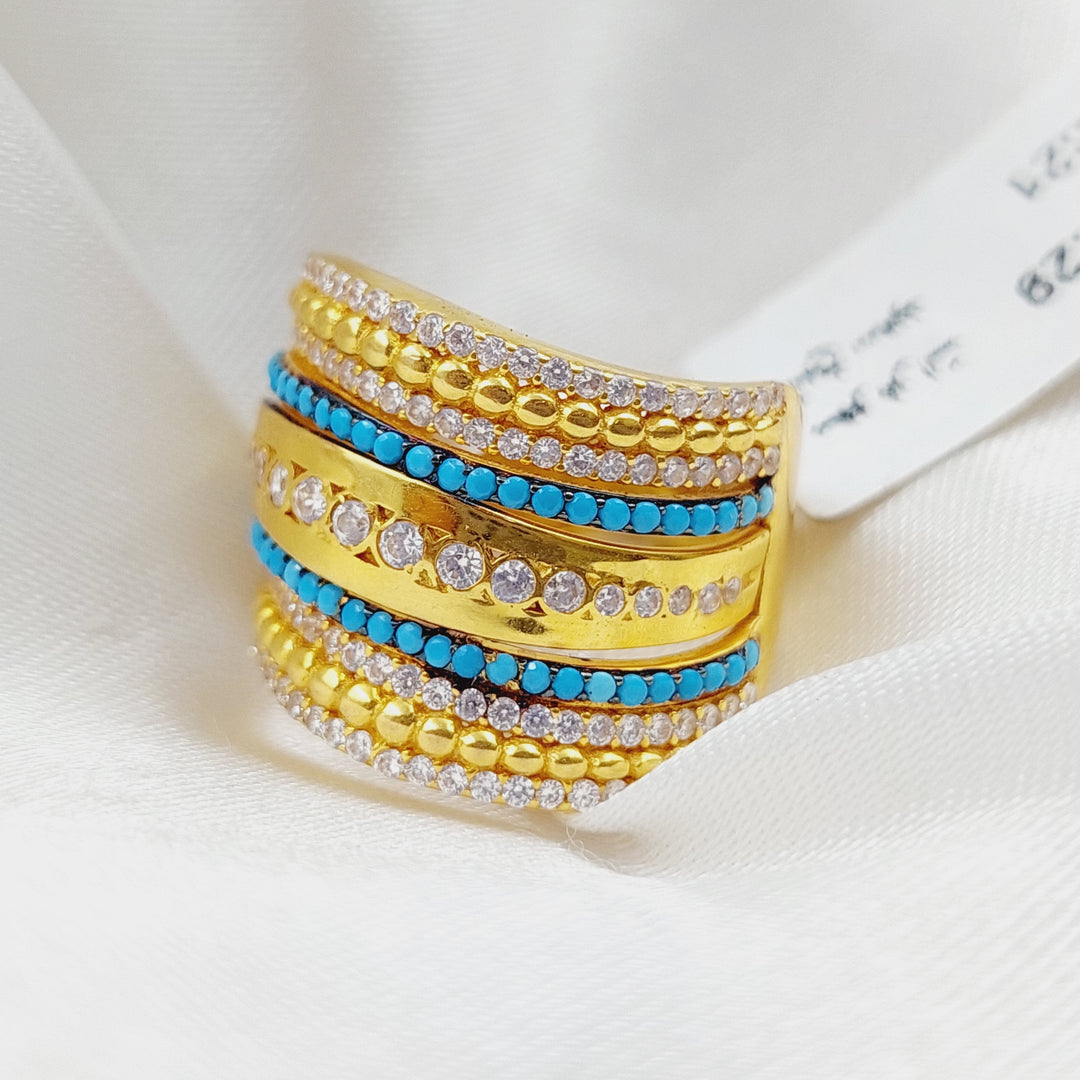 21K Gold Turquoise Ring by Saeed Jewelry - Image 5