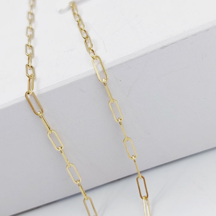 <span>(2.50mm) Paperclip Chain 50cm Made of 18K Yellow Gold</span> by Saeed Jewelry-24076