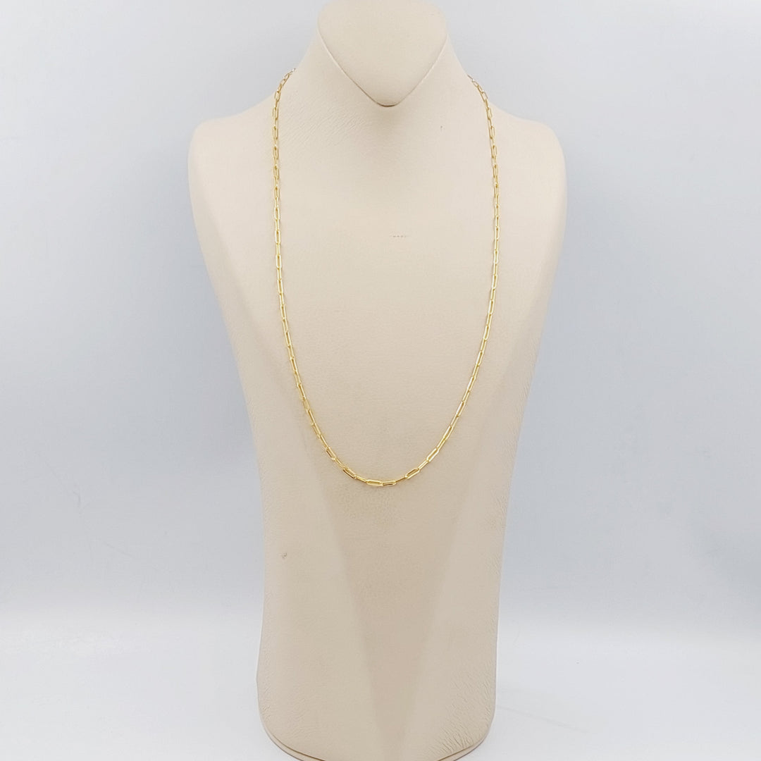 <span>(2.5mm) Paperclip Chain 60cm Made of 21K Yellow Gold</span> by Saeed Jewelry-22949