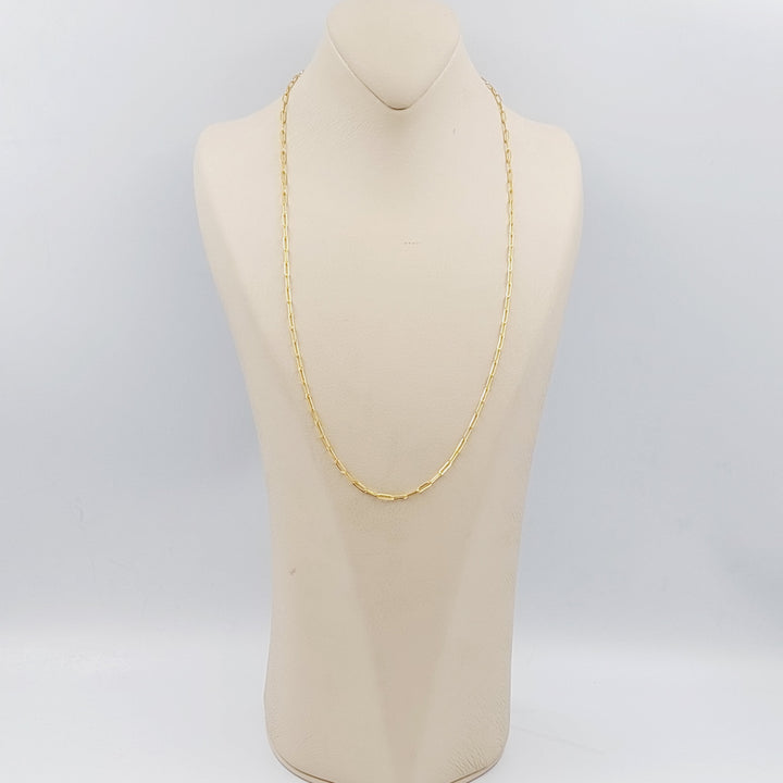 <span>(2.5mm) Paperclip Chain 60cm Made of 21K Yellow Gold</span> by Saeed Jewelry-22949