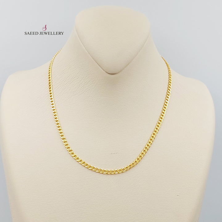 <span>(3.5mm) Curb Chain Made of 21K Yellow Gold</span> by Saeed Jewelry-26638