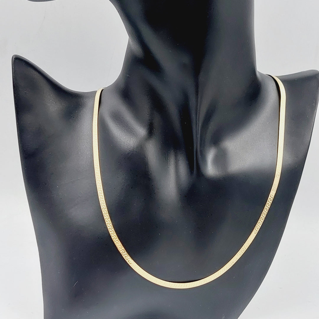 <span>(3.5mm) Virna Flat Chain 45cm Made of 18K Yellow Gold</span> by Saeed Jewelry-25781