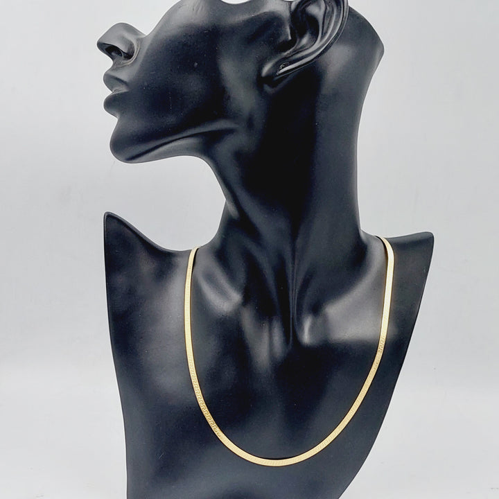 <span>(3.5mm) Virna Flat Chain 45cm Made of 18K Yellow Gold</span> by Saeed Jewelry-25781