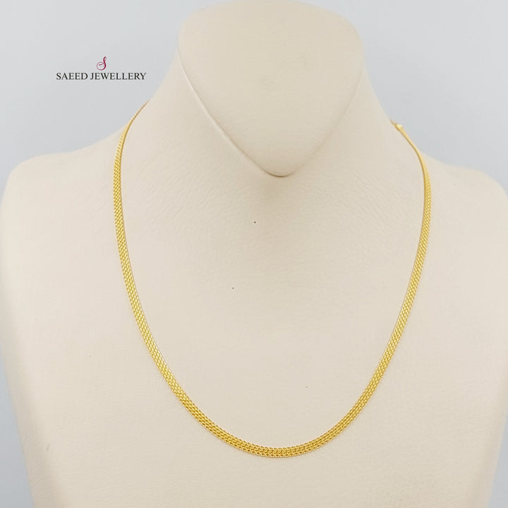 <span>(5mm) Flat Chain 50cm Made of 21K Yellow Gold</span> by Saeed Jewelry-26012
