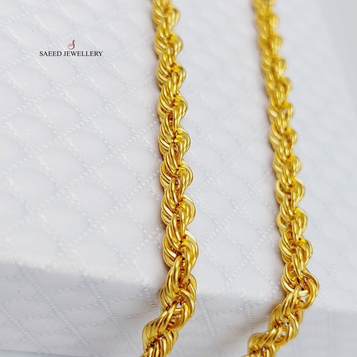 <span>(5mm) Rope Chain 70cm Made Of 21K Yellow Gold</span> by Saeed Jewelry-28433