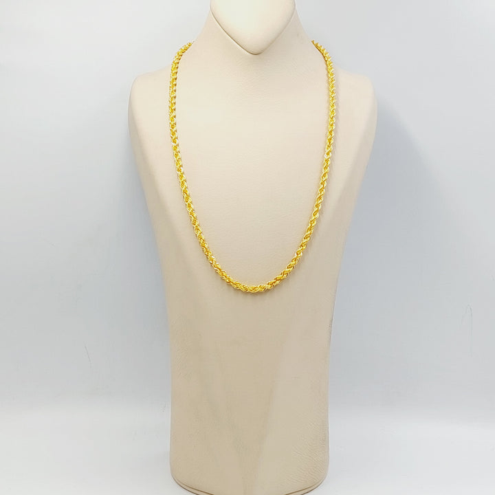 <span>(5mm) Rope Chain</span><span> Made of 21K Yellow Gold</span> by Saeed Jewelry-26675