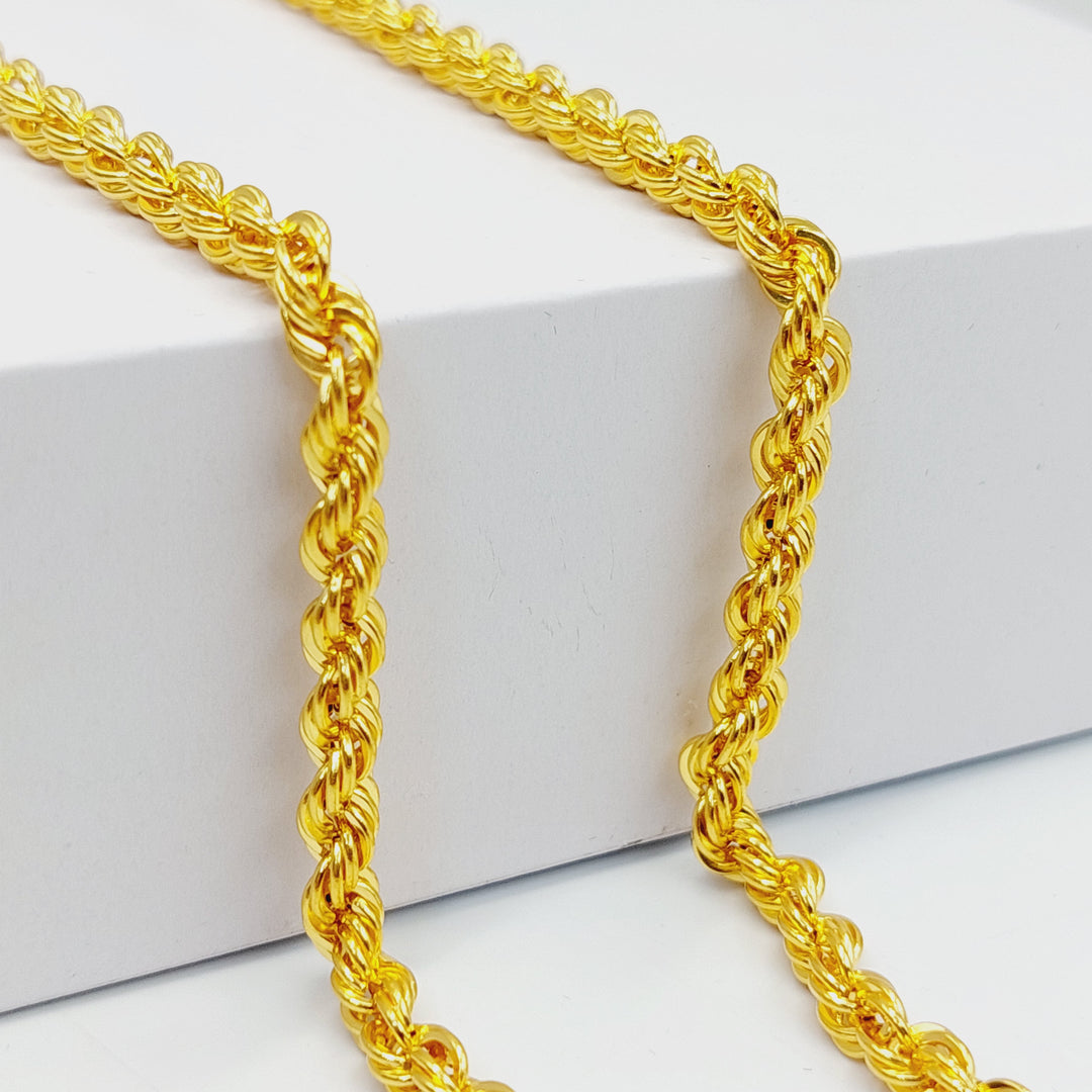 <span>(5mm) Rope Chain</span><span> Made of 21K Yellow Gold</span> by Saeed Jewelry-26675