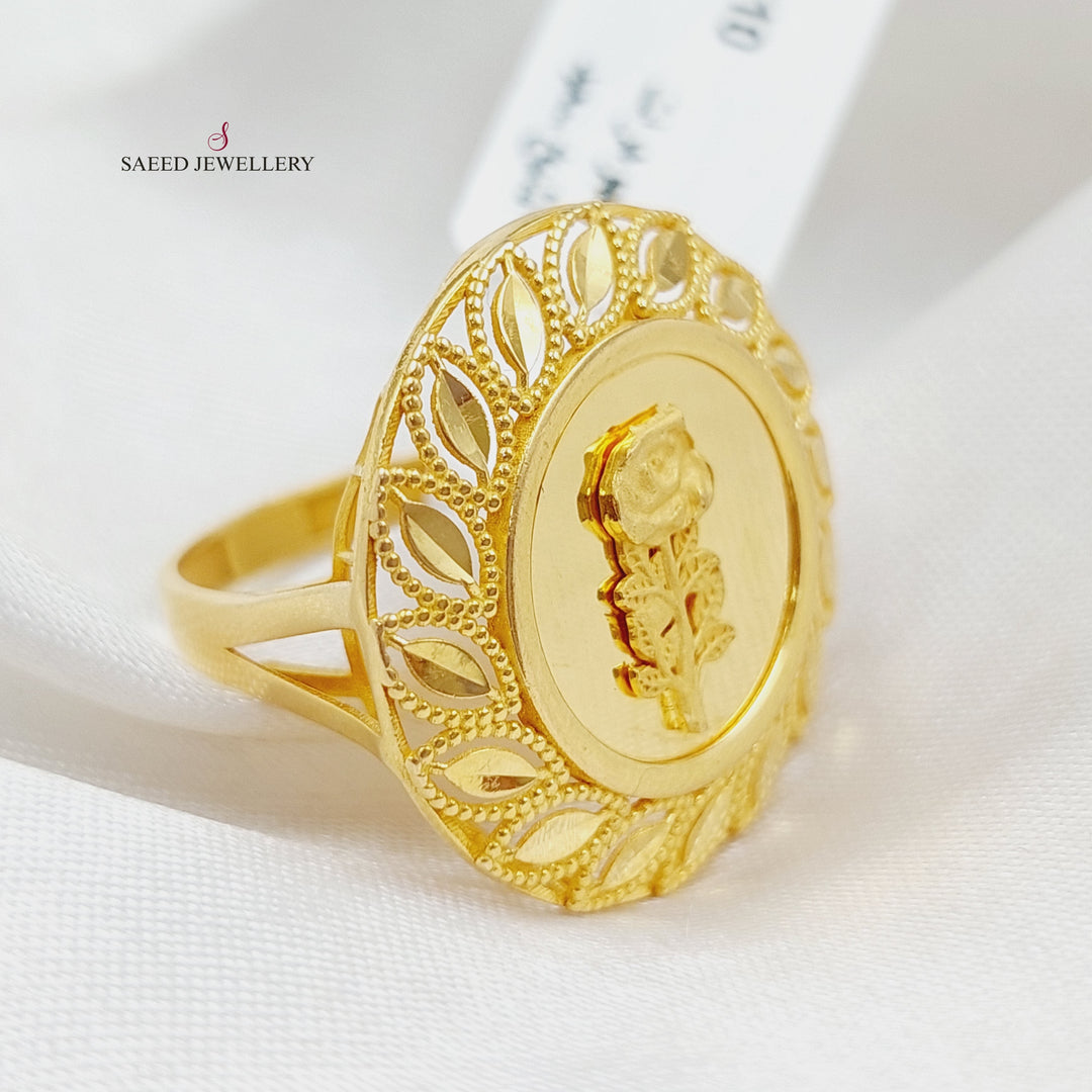 21K Ounce Ring Made of 21K Yellow Gold by Saeed Jewelry-25669